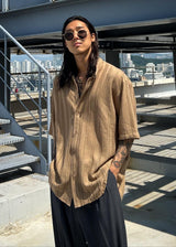 ソフトパンチニットカラーシャツ