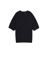 【OUTLET】オーバーサイズフィッシュネットディテールSSセーター BLACK