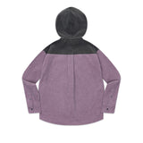 コーデュロイシャツ パーカー / corduroy shirt hoodie [purple]
