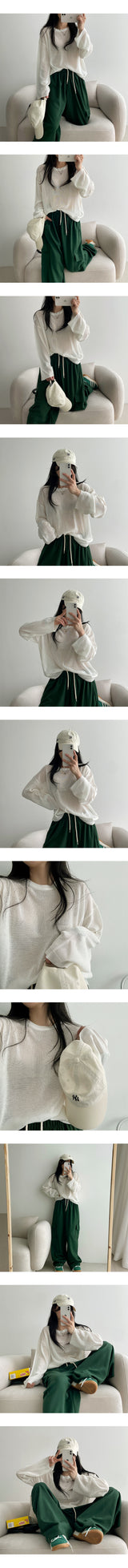 ホッキーラウンドサマー長袖ニット / Hokey Round Summer Long-Sleeved Knitwear