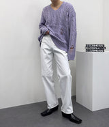 ウィステッドダメージニット/SK wisted damage knitwear (4 colors)