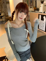アンフッティドオフボウリブドニットTシャツ
