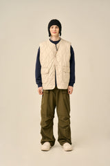 LIGHTWEIGHT QUILTED JUMPER - IVORY