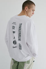 マルチロゴクルーネック / BSR2223FWPO073 MULTI LOGO CREWNECK WHITE