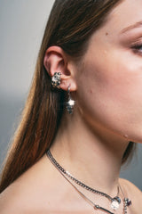 NO.317 [BLACK] GEOMETRY HEART EARCUFF