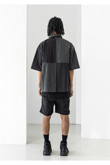 リップスタックポケットオーバーサイズドショートシャツ / LIPSTACK POCKET OVERSIZED SHORT SHIRTS (4552304558198)