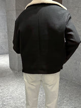 ロエウールカラースエードジャケット / loe wool collar suede jacket (3 colors)