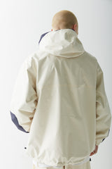 ウィンドブレーカーフーデッドリバーシブルジャケット/BSR2223FWJK036 TWAN WINDBREAKER HOODED REVERSIBLE JACKET CREAM/BLACK
