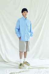 ONE TUCK BERMUDA PANTS BEIGE (6561070284918)