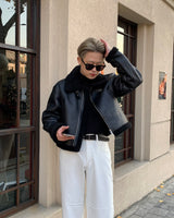 GM Trench Jack High neck Leather crop Mustang (2 colors) (Model M Fitting)
