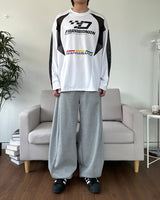サイドスナップワイドスウェットパンツ