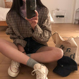 [春の新作10％】【BELLIDE MADE】パーマーオーバーサイズフィットポケットチェックシャツ