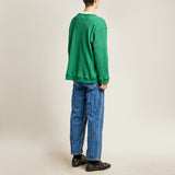 ラウンドネックワッフルカーディガン/DAMP ROUND-NECK WAFFLE CARDIGAN_GREEN