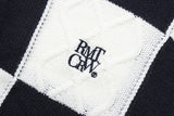 ボードワッフルカーディガン /CHECKER BOARD WAFFLE CARDIGAN_NAVY