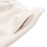 [UNISEX] Faux-Leather Shorts (White)