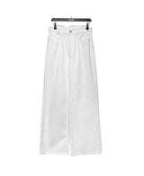 （UNISEX）リブワイドコットンパンツ
