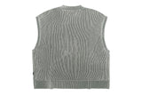 ツートーンリブニットベスト / TWO TONE RIB KNIT VEST_GREEN