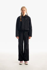 チェリーセミクロップウオウブンジャケット／CHERRY SEMI CROP WOVEN JACKET [BLACK]