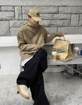 No.9787 KNIT highneck ZIP-UP (5color)