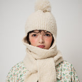 BOUCLE BALACLAVA MUFFLER, CREAM