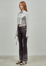 ビンテージレースクロップドシャツ/VINTAGE LACE CROPPED SHIRT