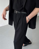 CR スローリネン半袖ジャケット / CR Slow Linen Half Sleeve Jacket (2 colors)