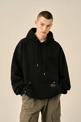 OVERSIZED MINI LOGO HOOD - BLACK