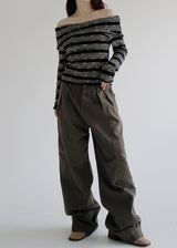 アリエルオープンショルダーニット/Ariel open shoulder knit