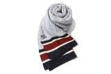 ケーブルニットロゴマフラー/CABLE KNIT LOGO MUFFLER_LIGHT GREY