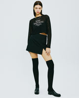 レンタルフォレストタイポニット/RENTAL FOREST TYPO KNIT-BLACK