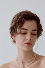 [14K] Piece Pearl Necklace