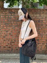 プリーツデイリーナイロンストリングポケットバックパック/Pleated Daily Nylon String Pocket Backpack