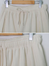 Ribbon Sheep Fleece Jogger Pants (4color)