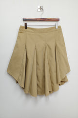 クーププリーツアンバランスドスカート / Coupe pleats unbalanced sk (2 colors)