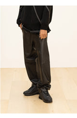 ラムスキンカーブラインパンツ/LAMSKIN CURVED LINE PANTS