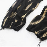 bleach side tuck string sweat pants