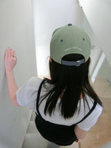 Baby Powder Recipe Cap-vintage green/navy