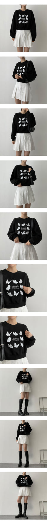 バタフライバンクロップドスウェットシャツ/Butterfly Van Cropped Sweatshirt