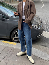 French 3 button set up blazer