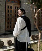 [自主製作] [Restock] サベージアイレットバルーンシャツ/ Savage Eyelet Balloon Shirt (2 color)