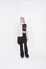 Ribbon Muffler_White Gray