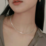 シルバーボクシーネックレス / silver boxy necklace (silver)