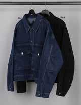 デニムジャケット/Dima Kanpan Denim Jacket (2color) (6594640773238)