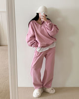 [BELLIDE MADE] Sailor Loose Fit Double-Sided Raised Half Zip-Up Sweat