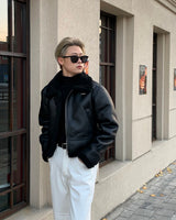 GM Trench Jack High neck Leather crop Mustang (2 colors) (Model M Fitting)