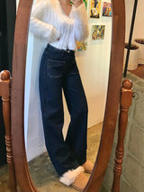 ワイドフィットデニムパンツ/WIDE FIT DARK BLUE DENIM PANTS [17790]