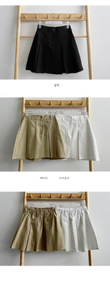 レノンベンダブルピンタックリンクルミニスカート/Renon Bendable Pin Tuck Wrinkle Mini Skirt