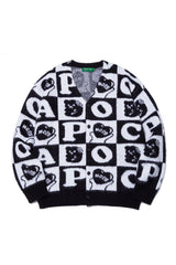 Hope Checker-Board Cardigan_Black (6678734831734)