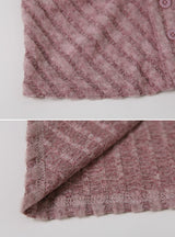 Slim Fit Shirring Ribbed Knit Cardigan (3color)