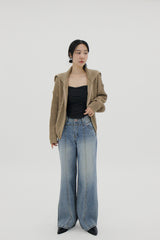 カラプレッツェルニットジップアップ / Kara pretzel knit zip-up (5color)